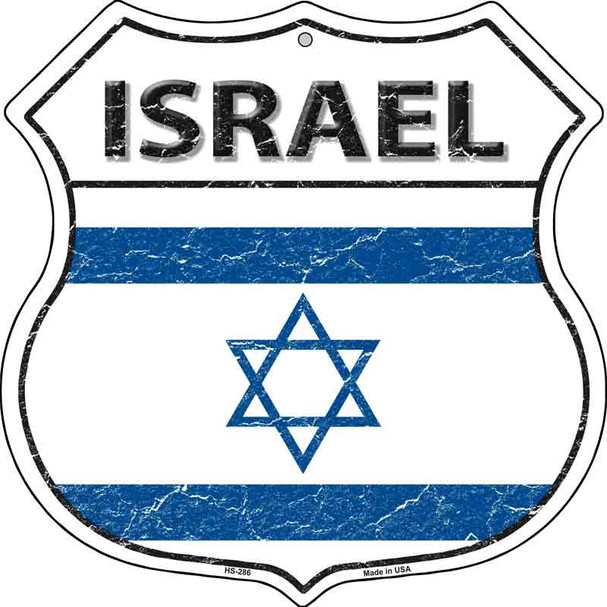 Israel Country Flag Highway Shield Wholesale Metal Sign