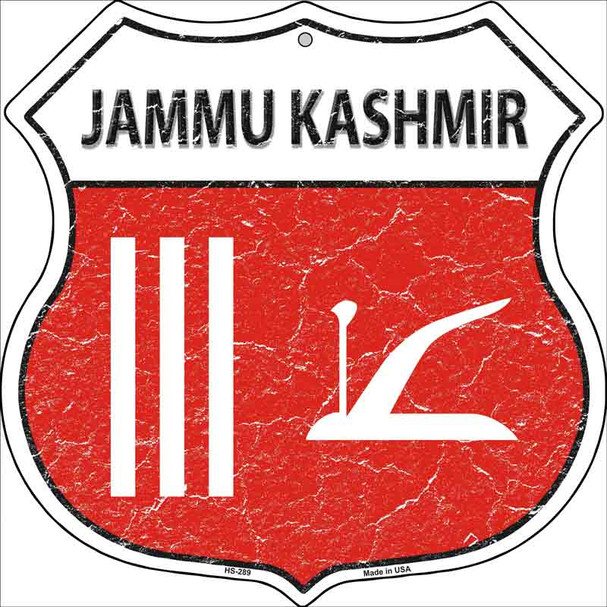 Jammu Kashmir Country Flag Highway Shield Wholesale Metal Sign