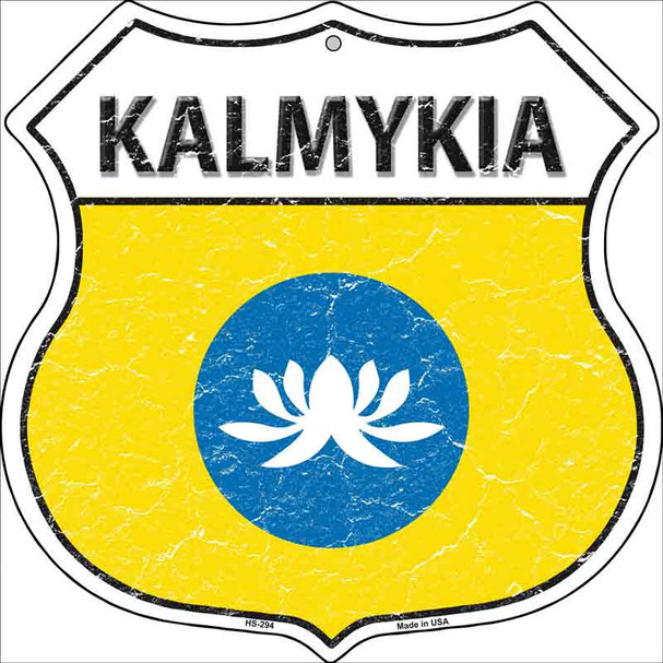 Kalmykia Country Flag Highway Shield Wholesale Metal Sign