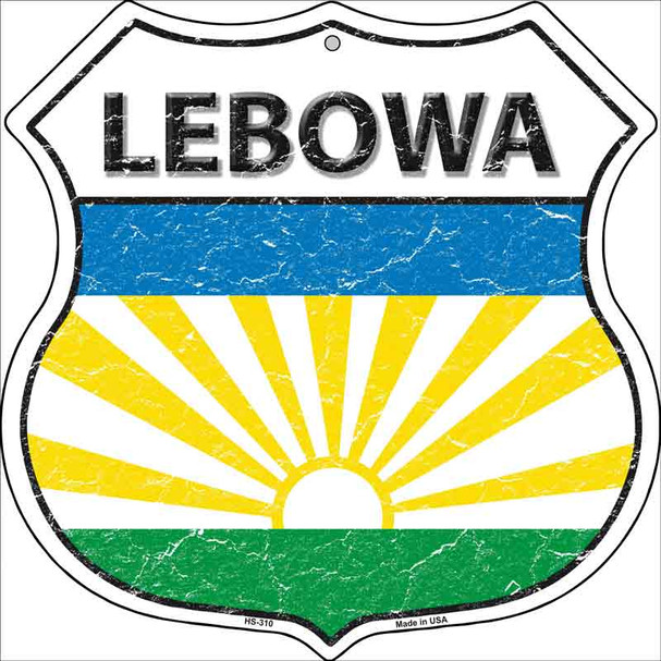 Lebowa Country Flag Highway Shield Wholesale Metal Sign