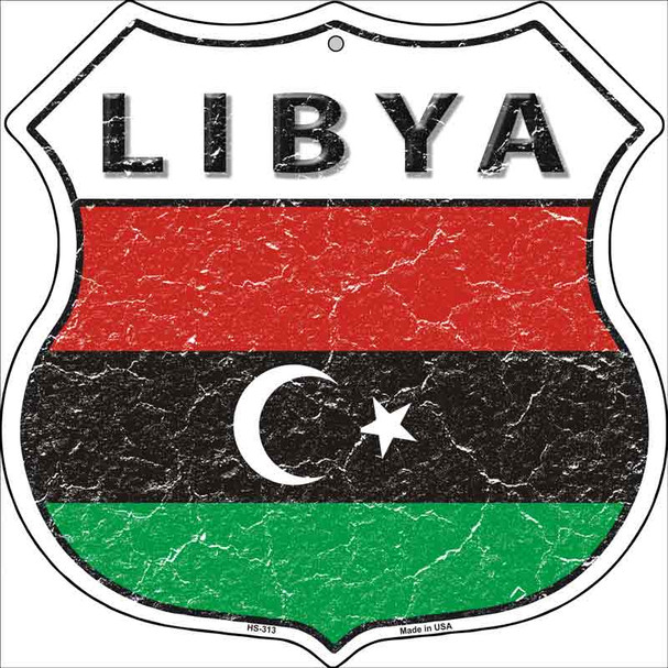 Libya Country Flag Highway Shield Wholesale Metal Sign