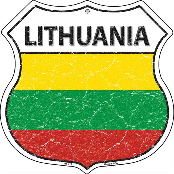 Lithuania Country Flag Highway Shield Wholesale Metal Sign