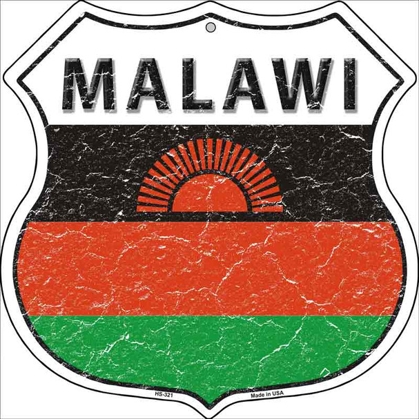 Malawi Country Flag Highway Shield Wholesale Metal Sign