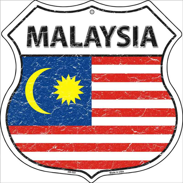 Malaysia Country Flag Highway Shield Wholesale Metal Sign