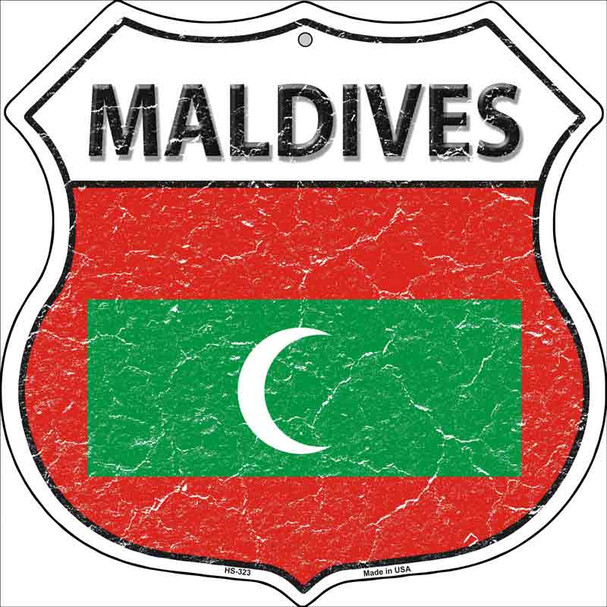 Maldives Country Flag Highway Shield Wholesale Metal Sign