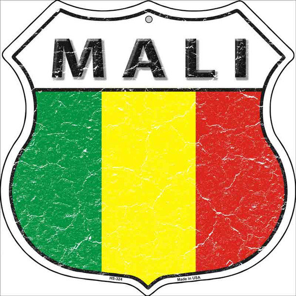 Mali Country Flag Highway Shield Wholesale Metal Sign