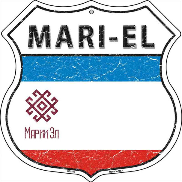 Mari-el Country Flag Highway Shield Wholesale Metal Sign