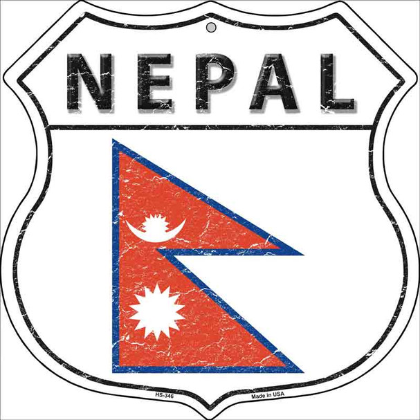 Nepal Country Flag Highway Shield Wholesale Metal Sign