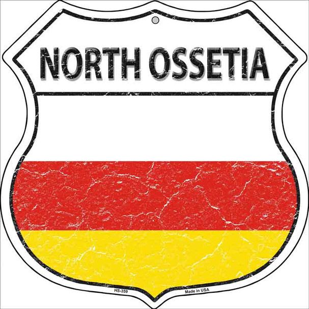 North Ossetia Country Flag Highway Shield Wholesale Metal Sign