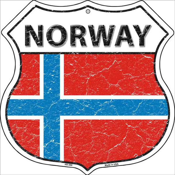 Norway Country Flag Highway Shield Wholesale Metal Sign