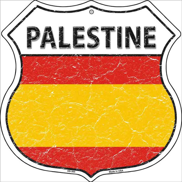 Palestine Country Flag Highway Shield Wholesale Metal Sign