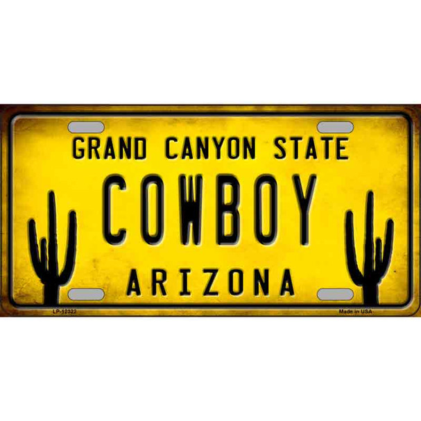 Arizona Cowboy Wholesale Novelty Metal License Plate