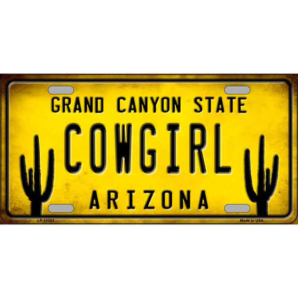 Arizona Cowgirl Wholesale Novelty Metal License Plate