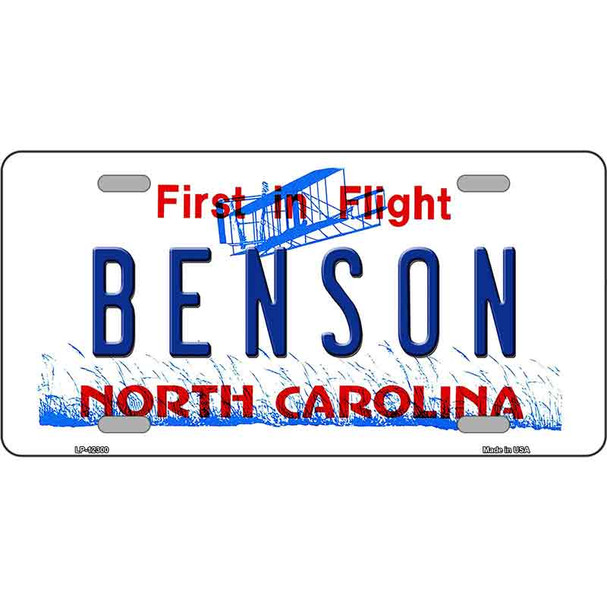 North Carolina Benson Wholesale Novelty Metal License Plate