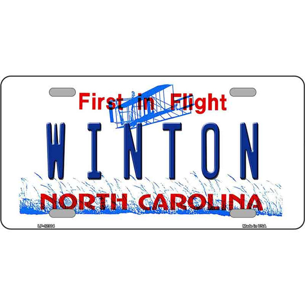 North Carolina Winton Wholesale Novelty Metal License Plate