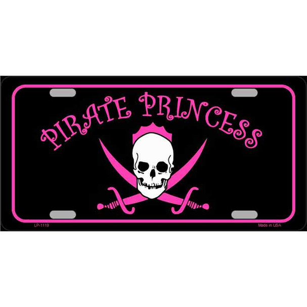 Pirate Princess Novelty Wholesale Metal License Plate