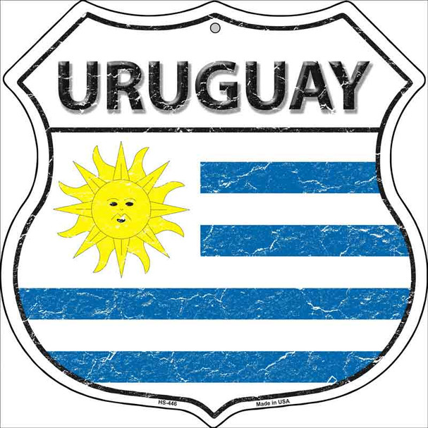 Uruguay Country Flag Highway Shield Wholesale Metal Sign