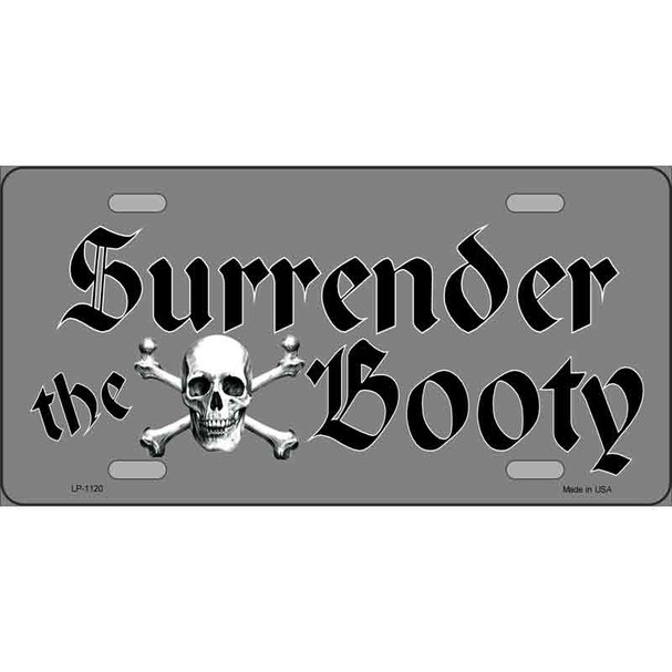 Surrender The Booty Novelty Wholesale Metal License Plate