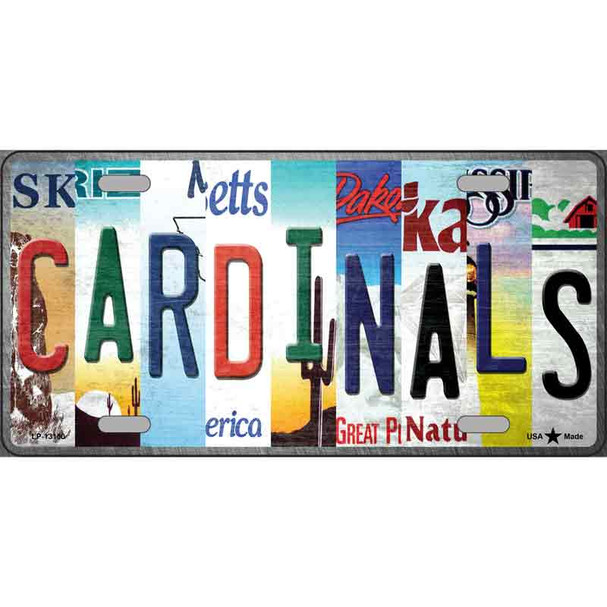 Cardinals Strip Art Wholesale Novelty Metal License Plate Tag