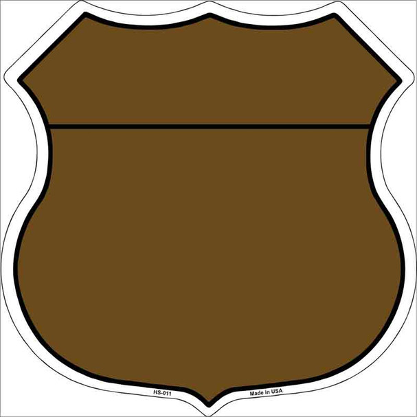 Brown|Black Plain Highway Shield Wholesale Metal Sign HS-011