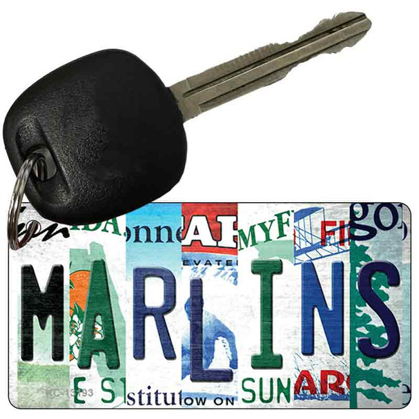 Marlins Strip Art Wholesale Novelty Metal Key Chain