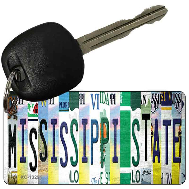 Mississippi State Strip Art Wholesale Novelty Metal Key Chain