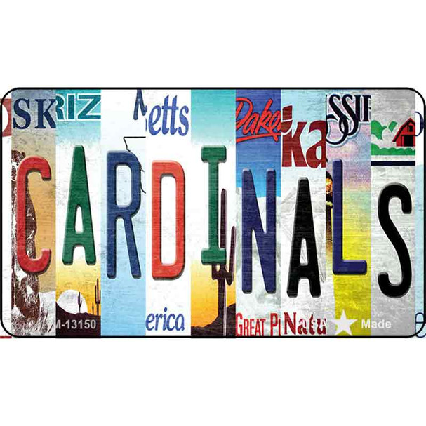 Cardinals Strip Art Wholesale Novelty Metal Magnet M-13150