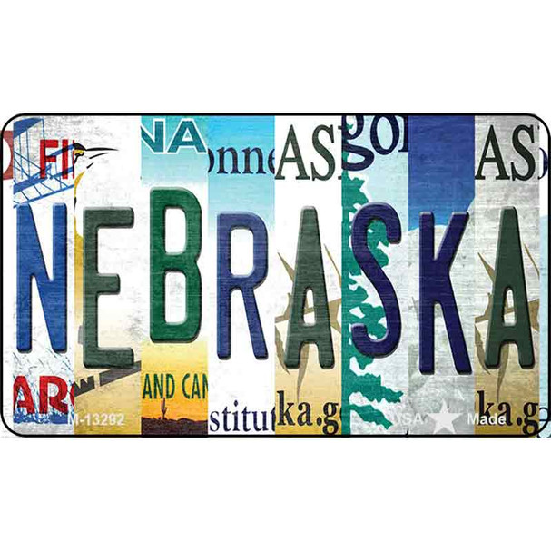 Nebraska Strip Art Wholesale Novelty Metal Magnet M-13292