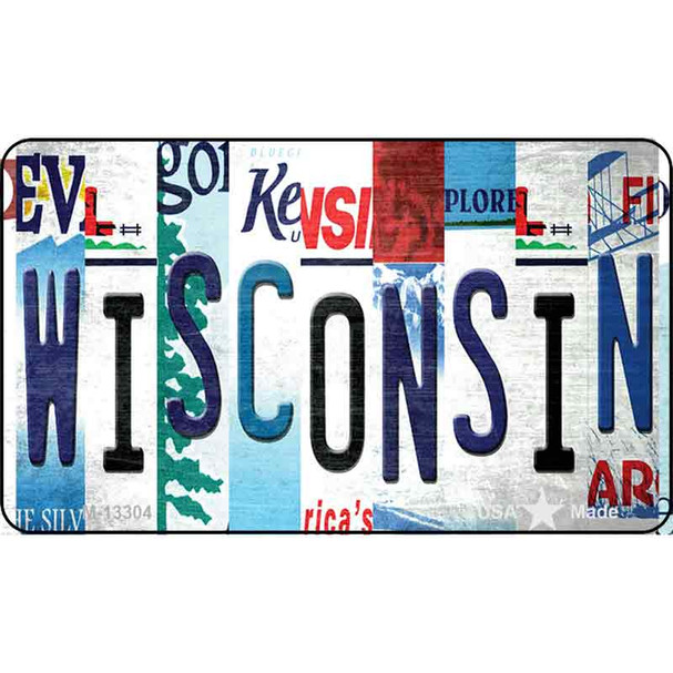 Wisconsin Strip Art Wholesale Novelty Metal Magnet M-13304