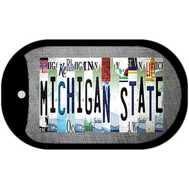 Michigan State Strip Art Wholesale Novelty Metal Dog Tag Necklace