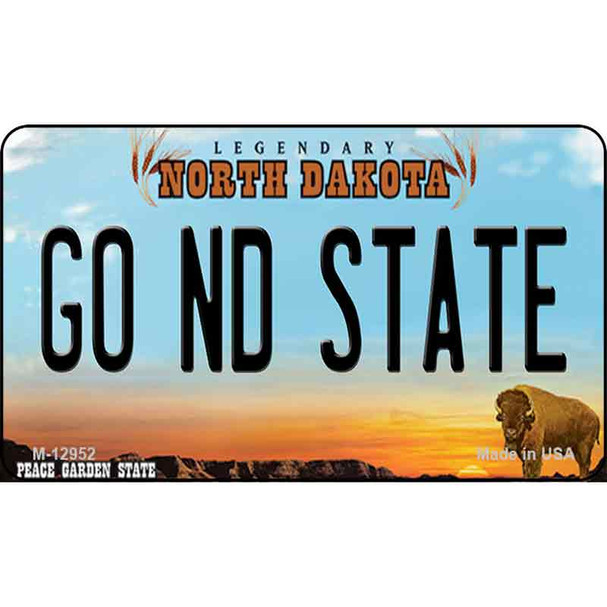 Go North Dakota State Wholesale Novelty Metal Magnet M-12952