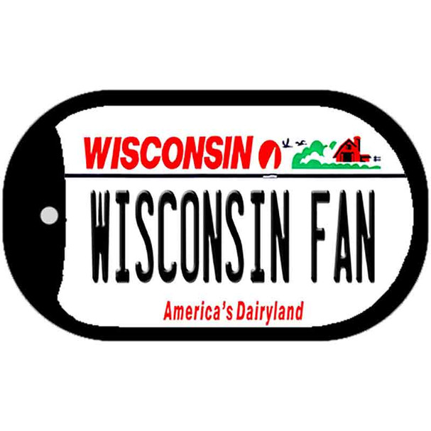 Wisconsin Fan Wholesale Novelty Metal Dog Tag Necklace