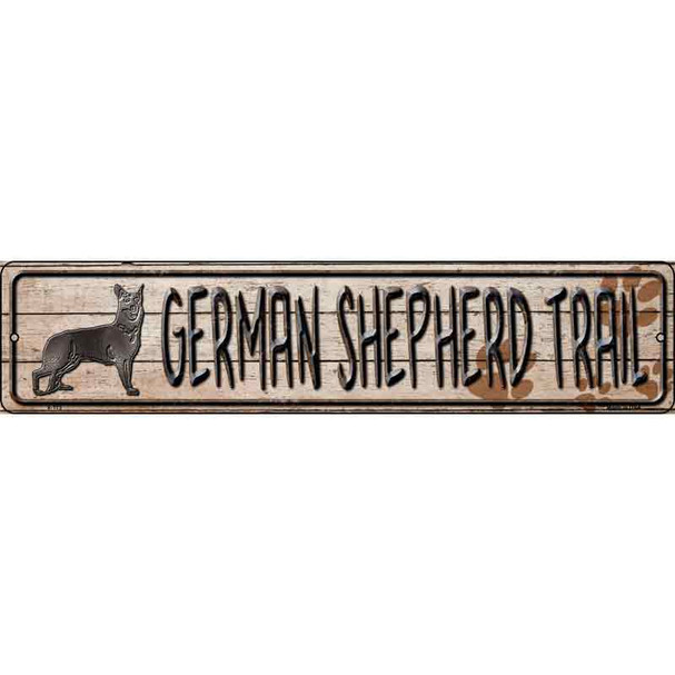 German Shepherd Trail Wholesale Novelty Metal Street Sign