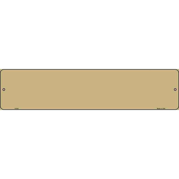 Gold Solid Blank Wholesale Novelty Metal Street Sign