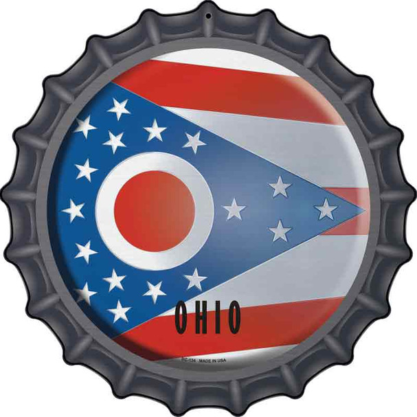 Ohio State Flag Wholesale Novelty Metal Bottle Cap Sign