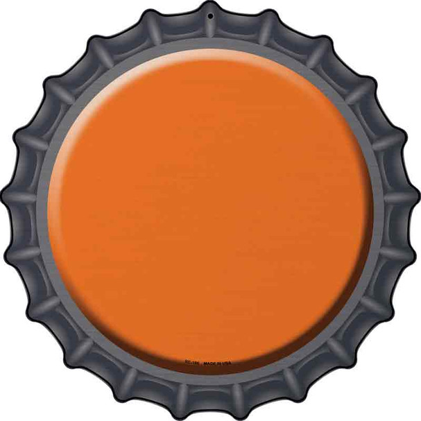 Orange Wholesale Novelty Metal Bottle Cap Sign