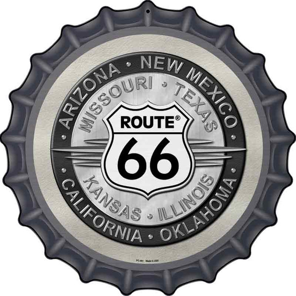 Route 66 States Wholesale Novelty Metal Bottle Cap Sign
