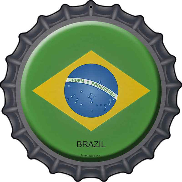 Brazil Country Wholesale Novelty Metal Bottle Cap Sign