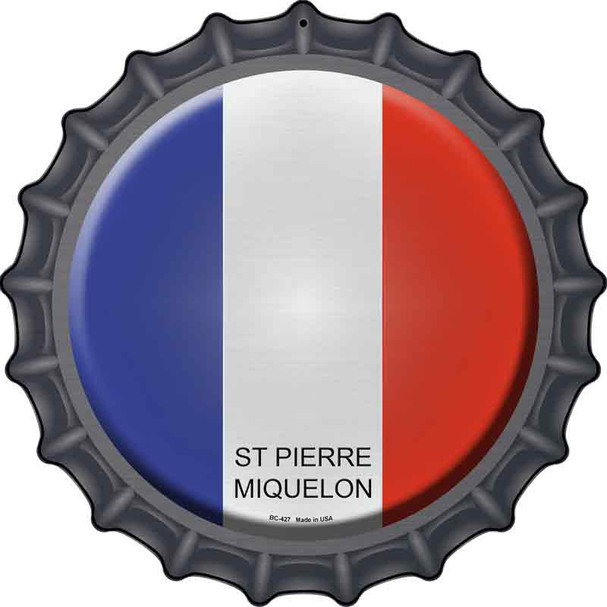 St Pierre Miquelon Country Wholesale Novelty Metal Bottle Cap Sign