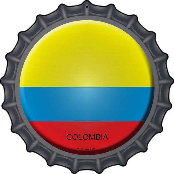 Colombia Country Wholesale Novelty Metal Bottle Cap Sign