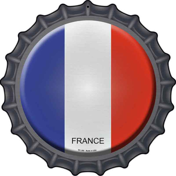 France Country Wholesale Novelty Metal Bottle Cap Sign