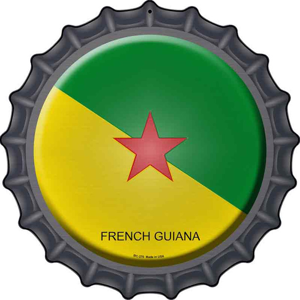 French Guiana Country Wholesale Novelty Metal Bottle Cap Sign