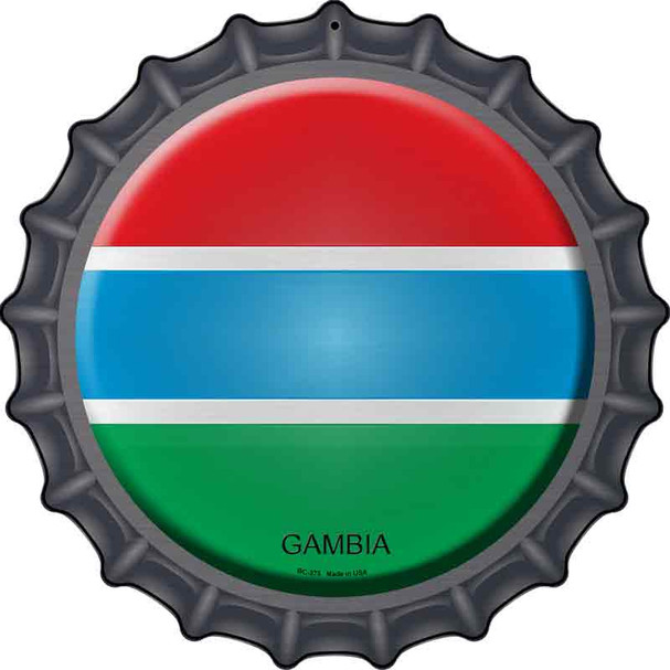 Gambia Country Wholesale Novelty Metal Bottle Cap Sign