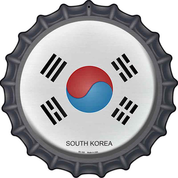South Korea Country Wholesale Novelty Metal Bottle Cap Sign