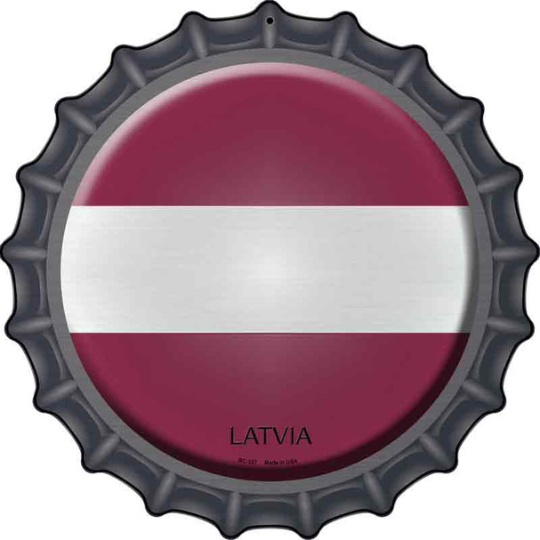 Latvia Country Wholesale Novelty Metal Bottle Cap Sign