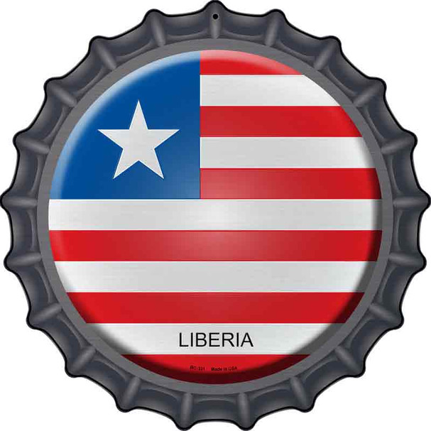 Liberia Country Wholesale Novelty Metal Bottle Cap Sign