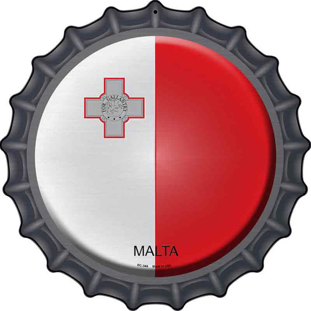 Malta Country Wholesale Novelty Metal Bottle Cap Sign