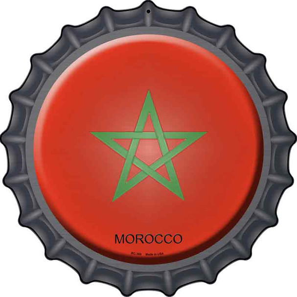 Morocco Country Wholesale Novelty Metal Bottle Cap Sign