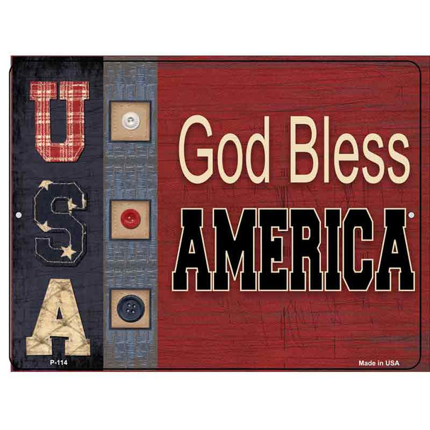 God Bless America Wholesale Metal Novelty Parking Sign