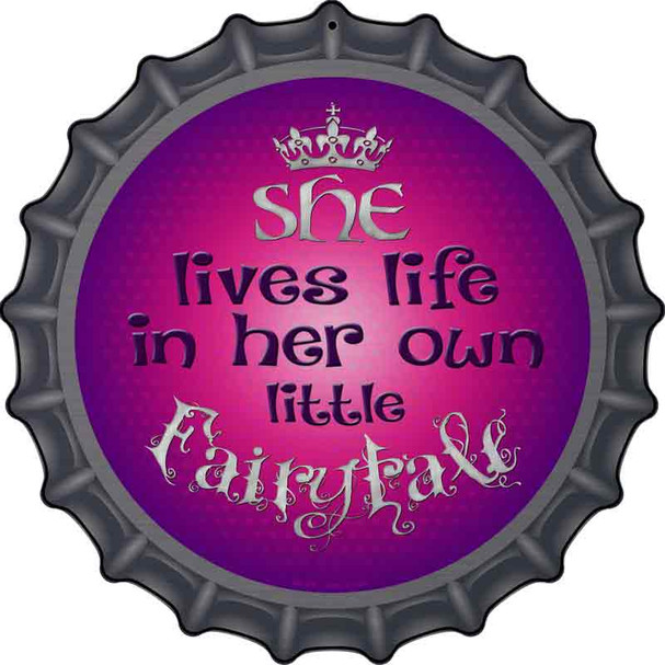 Lives In Own Fairytale Wholesale Novelty Metal Bottle Cap Sign